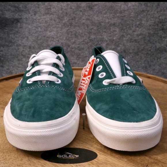 Vans authentic pig suede Jasper Green sneakers women's size 7.5 - Picture 2 of 7